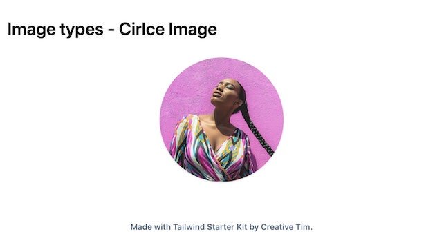 TailwindCSS Image Types - Cirlce Image