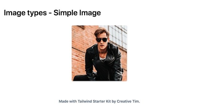 TailwindCSS Image Types - Simple Image