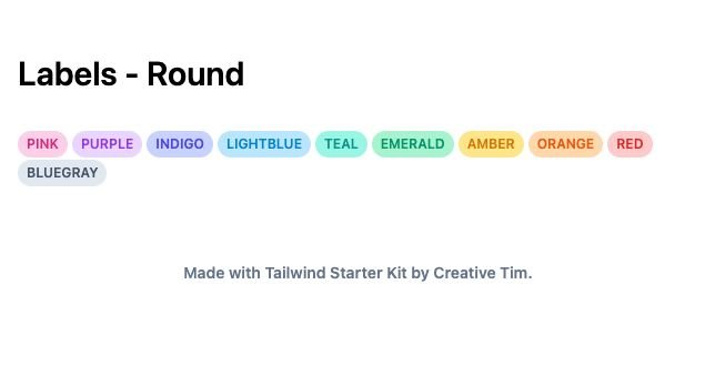 TailwindCSS Labels - Round