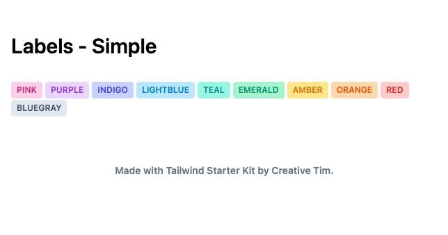 TailwindCSS Labels - Simple
