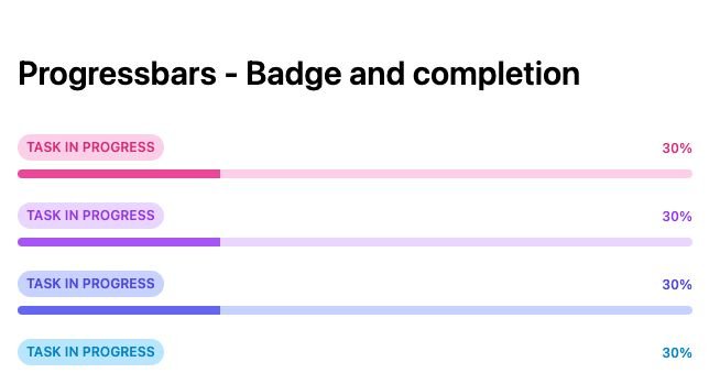 TailwindCSS Progressbars - Badge and Completion