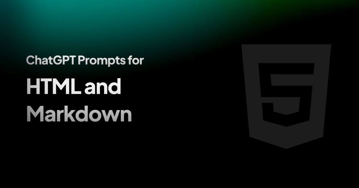 chatgpt prompts html