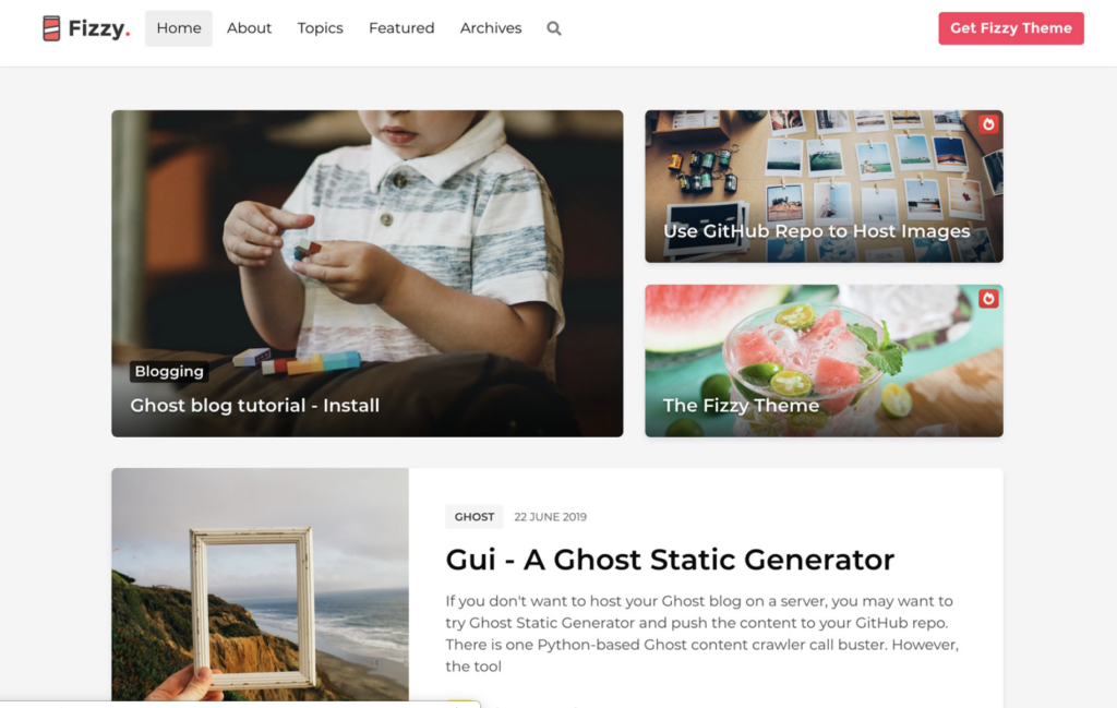 fizzy free ghost theme